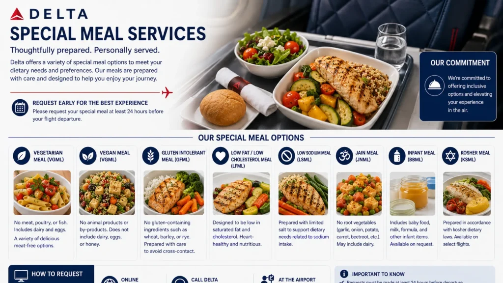 Delta Air Lines Special Meal Services